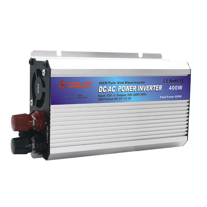 Solid Electric Off Grid 400W Pure Sine Wave Power Inverter DC 12V 24V TO AC 110V 220V 400 Watt Power inverter