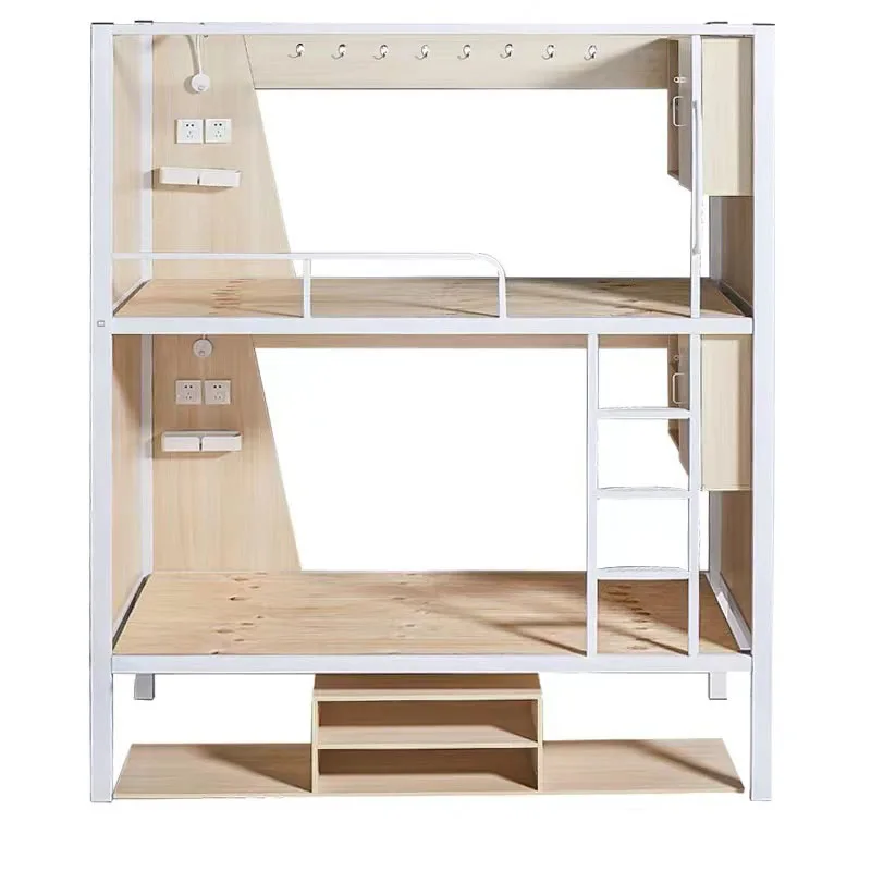 2021 independent privacy space design hotel bed youth apartment bed modern solid wood double bed