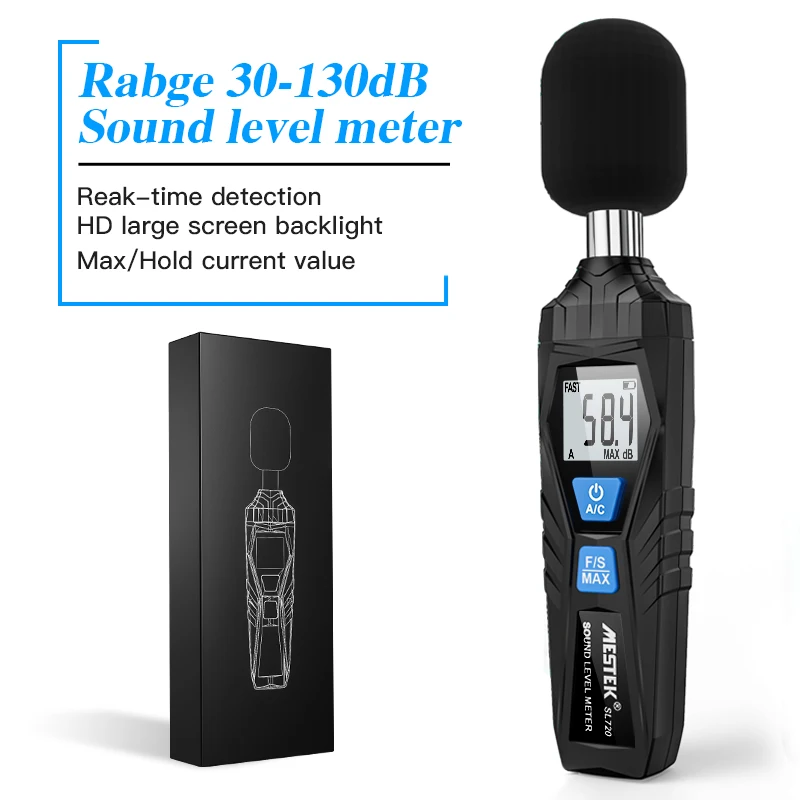  Шумомер Mestek SL720 измеритель уровня шума 30-130