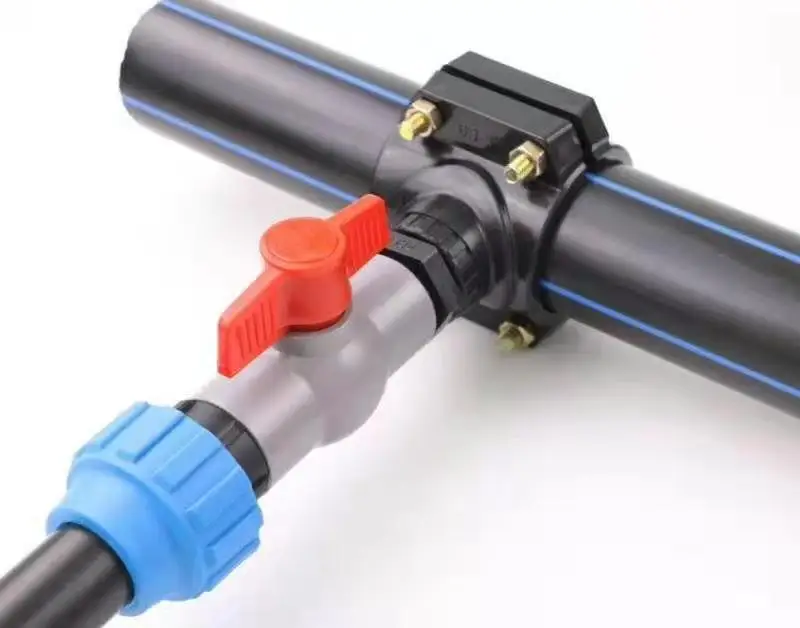 3 outlets saddle connector for drip irrigation