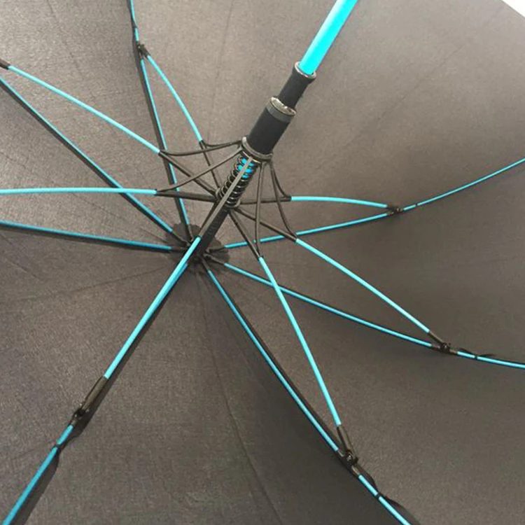 Top Quality New Design Match Color Fiberglass Frame Straight Customized Umbrella