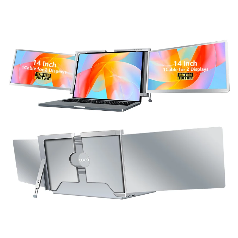 2022 новая модель 14 дюймов портативный два экрана ноутбуков