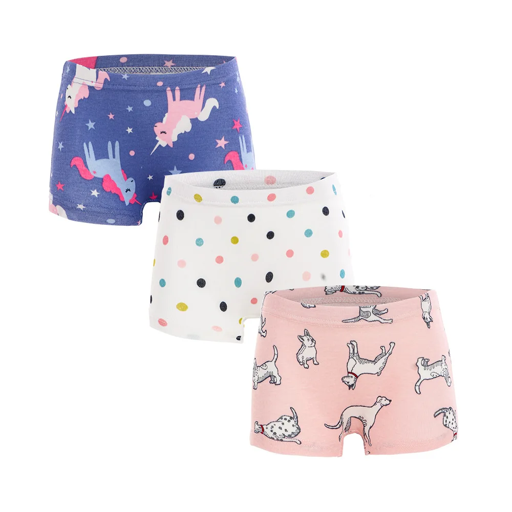 Wholesale Cute Cartoon Cotton Boxer Shorts for Kids Underwear Little Girls Kids Panties