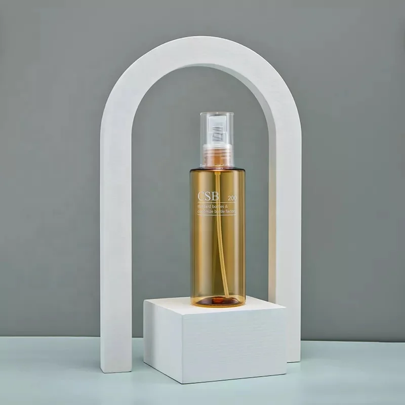 Custom colors Cylinder PET Big Volume Plastic Mist Spray Bottle with Lotion Pump