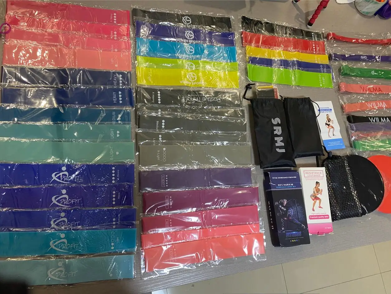 TPE 5 Pcs Exercise Custom Logo Yoga Booty Hip Fitness Bands Resistance Loop