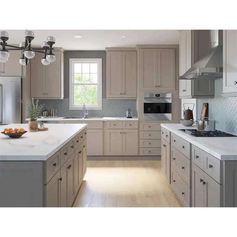 Grey matte lacquer finish 2 pac shaker kitchen cabinet modern indoor