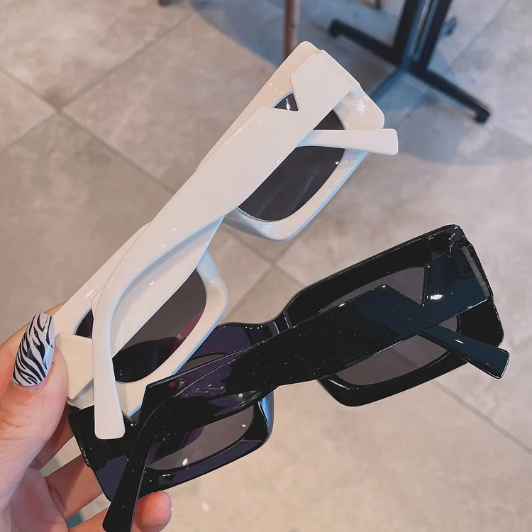 Vintage Small Square Rivet Sunglasses For Women New Luxury Brand Candy Color Orange Red Gradient Sun Glasses Female 2022 Shades