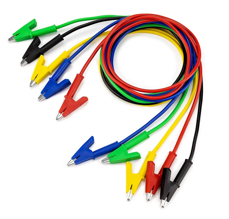 Alligator Clips Electrical Test Leads Set 15A Jumper Wires Heavy New for Electrical Testing