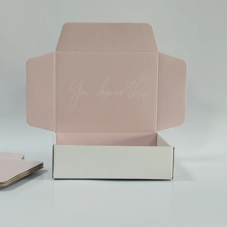 
Recycled Mailer Carton Cardboard Packaging Biodegradable Small Paper Corrugated Shipping Box Custom Logo Print 