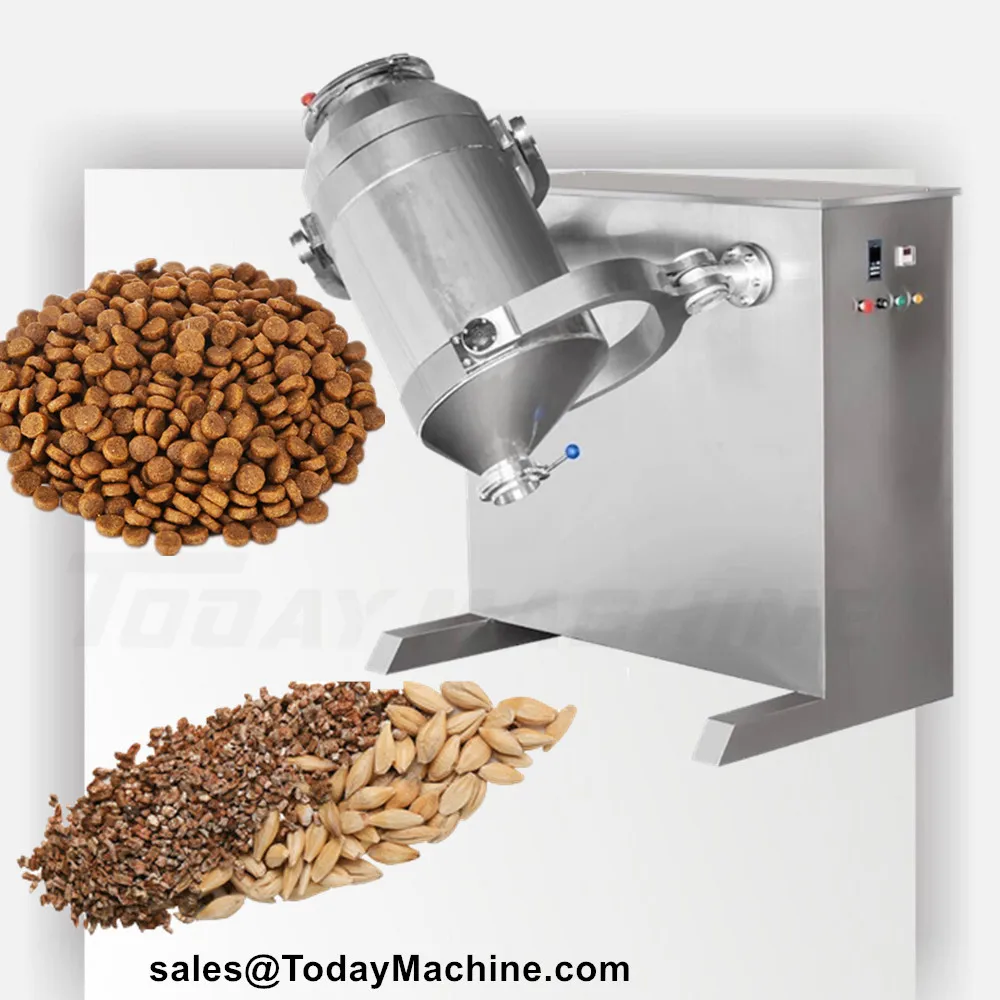 Stainless Steel 3D Swing Rotating Blender Three Dimensional Stirrer Blender Powder Mixer for Flour Herbs Additive