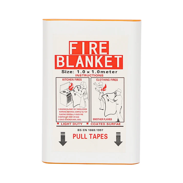 Economy 16 Oz Uncoated Treated Asbesto Free Heat Insulation Fiberglass 1.2*1.8 Boxed Fire Blanket
