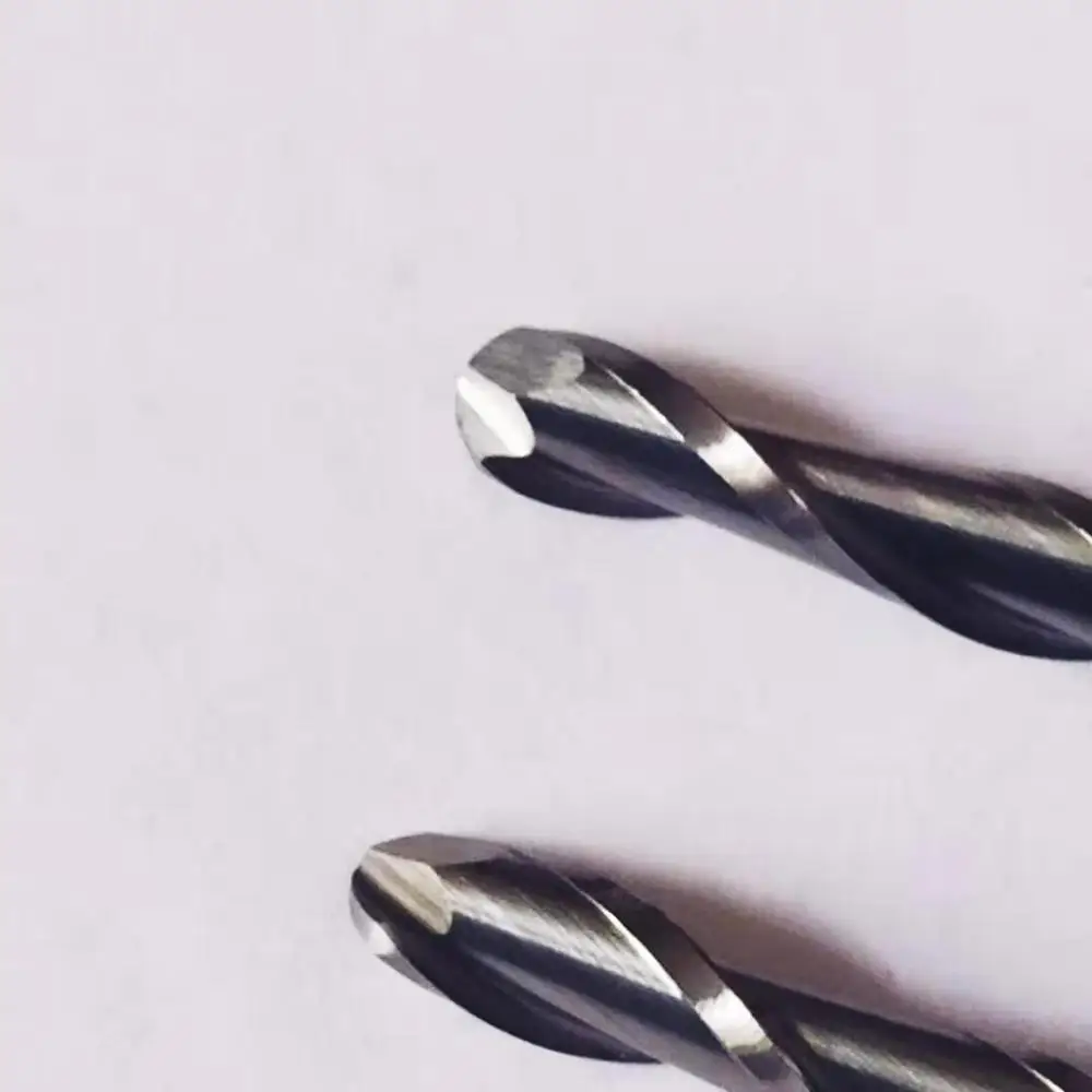 3mm 6mm 8mm 10mm solid carbide 2 flute   ball nose end mill for wood cutting