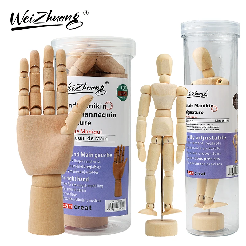 Wholesale Artist Human Manikin Hand model Oem Chinese Hemu Wooden Manikin For Art Supplies