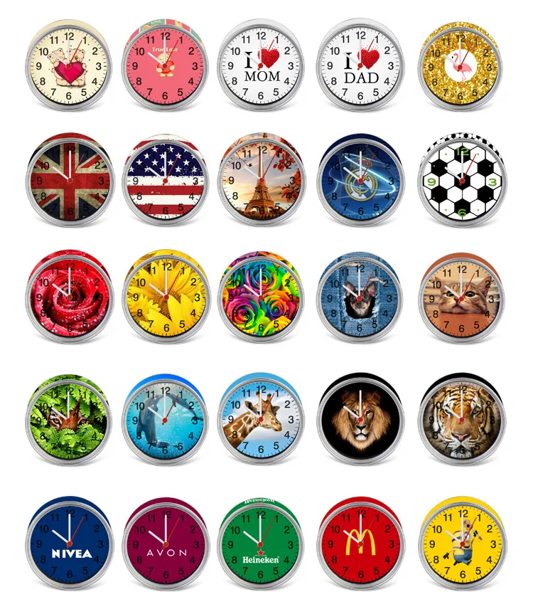 Customized Can Shaped Small Fridge Magnet Clock for Kitchen