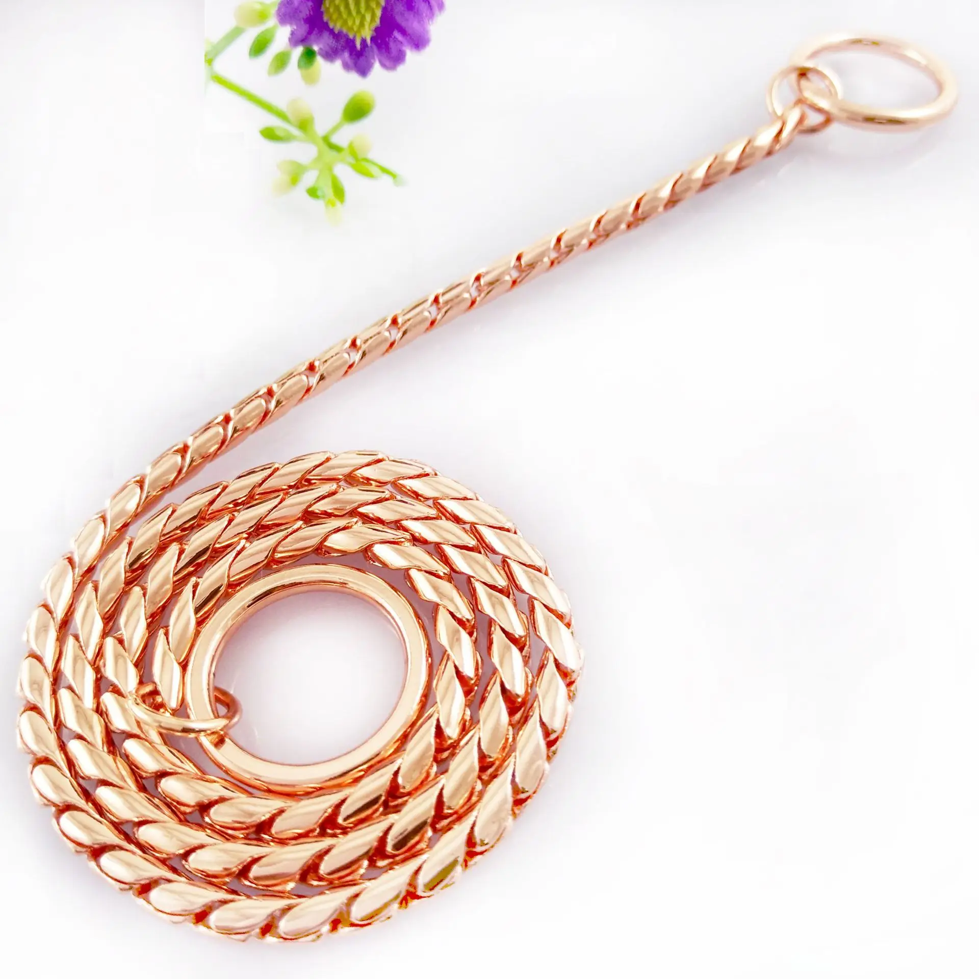 Dog Snake Chain Dog Choke Collar Heavy Duty Pet Chain Leash for Small Medium Large Dogs Command Obedience Training