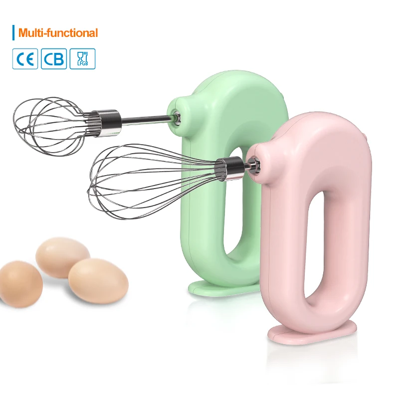 Standing Style 4 Speeds Kitchen Cream Egg Starch Automatic Mini Usb Rechargeable Wireless Rotary Electric Egg Beater