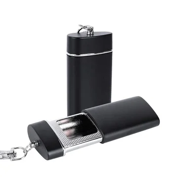 Personalized Metal Portable Smoking Cigarette Ashtray Pocket Ashtray Outdoor Tobacco Tray Mini Keychain Ashtray