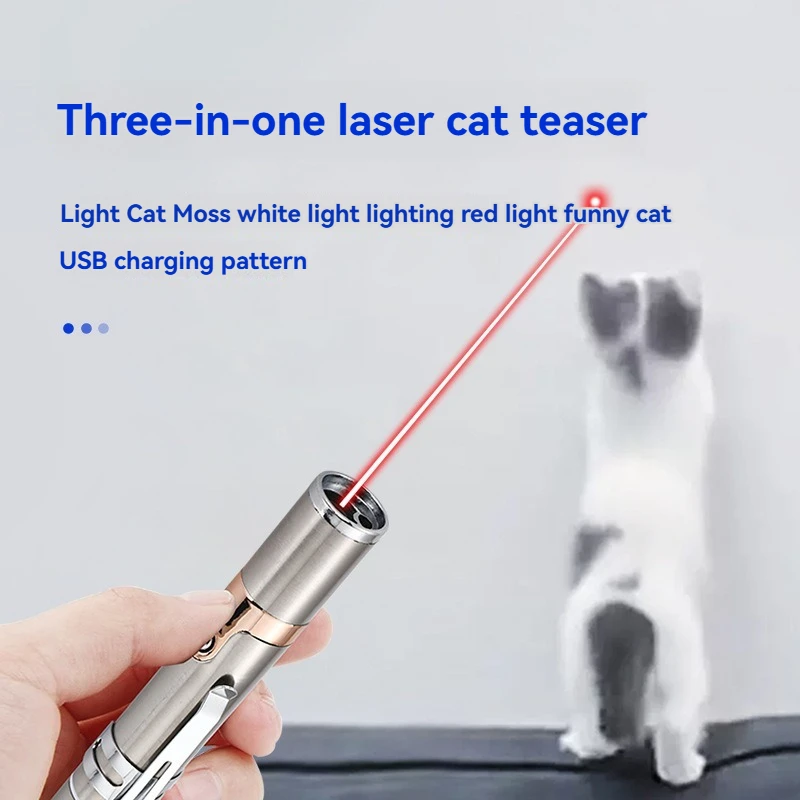 Игрушки для домашних животных кошки Usb перезаряжаемый лазерный свет Интерактивная ручка игрушка с лазерным узором инфракрасные забавные огни игрушки кошек тизера