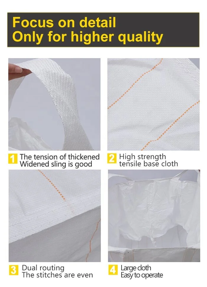 PP woven Bulk Bag Recycling Jumbo Big bag 1000kg for Sale 100% Polypropylene 500-3000kg Antistatic Acceptable Customized 5:1
