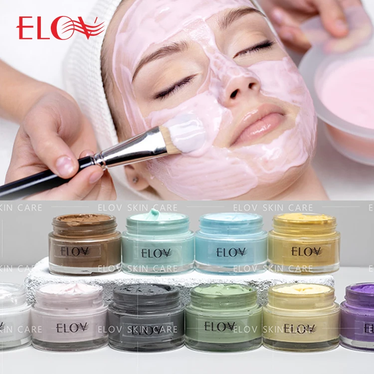 Natural Dead Sea Turmeric Green Tea Pink Rose Face Mud Clay Mask Moisturizing Whitening Facial Mud Mask For All Skin Types