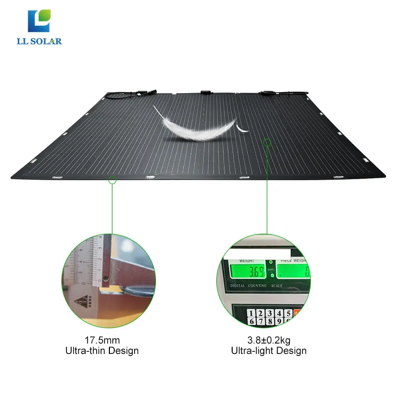 Lightweight  120W 200W 300W 320W 500W Solar Thin Film Flexible Solar Panel