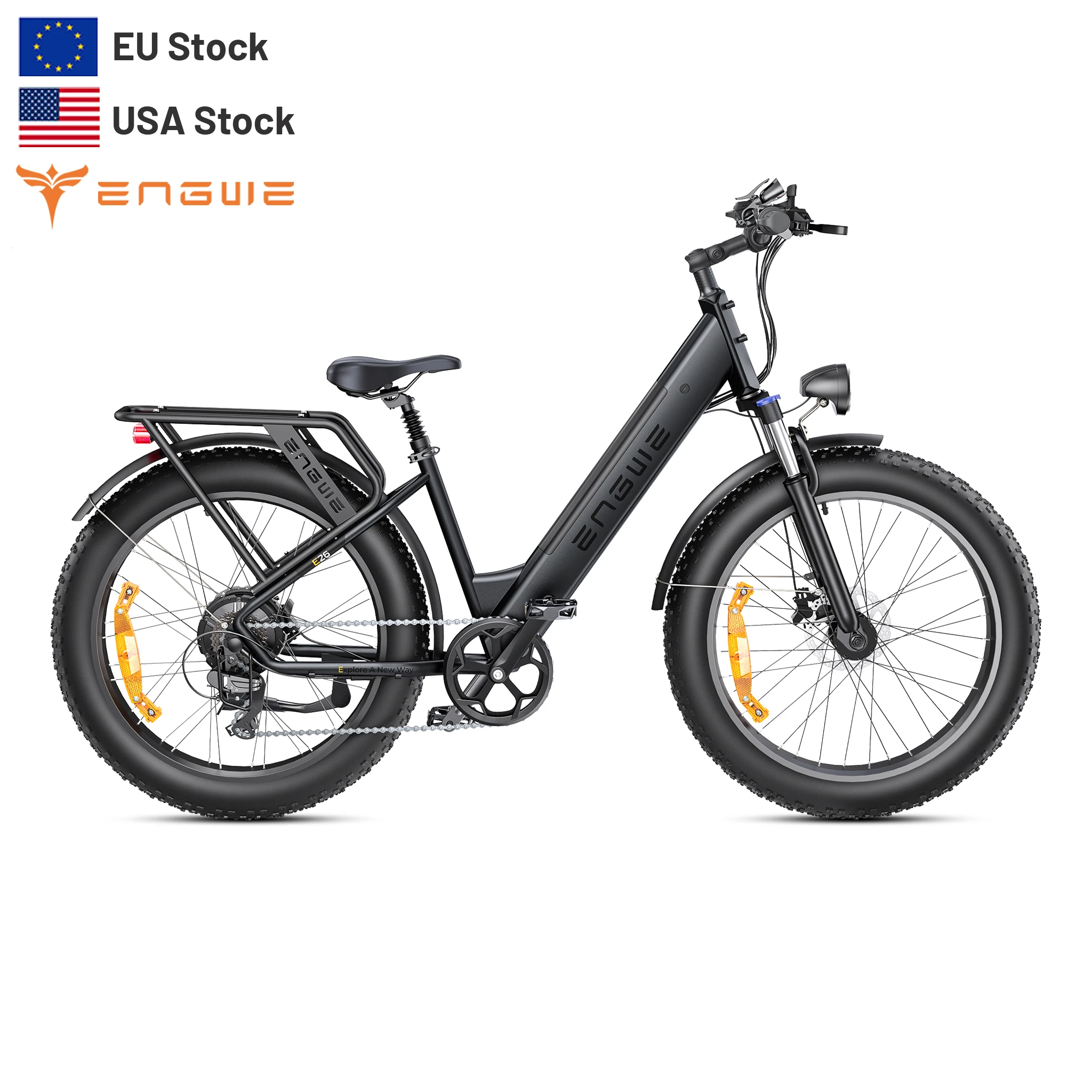 ENGWE E26 ST 250W All Terrain Offroad Ebike Bicycle Step Through Electric Bicycle with 26in Tire for Adults Bike