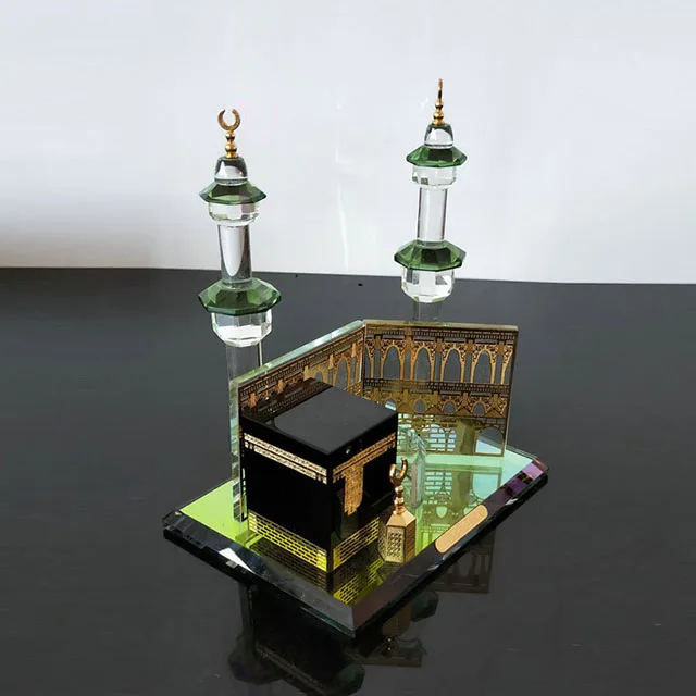 Оптовая продажа Хрустальная модель Kaaba с башней для исламского свадебного сувенира подарок