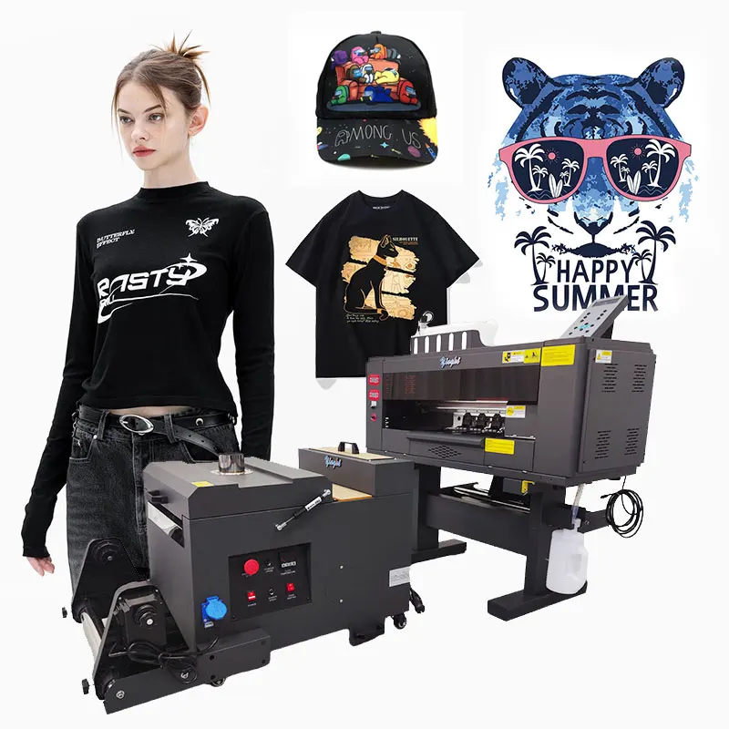 Vente chaude best popular A3 Imprimante DTF machine 2 Head custom Tshirt Hoodie Toile Cap Fabric fast entrepot shop local