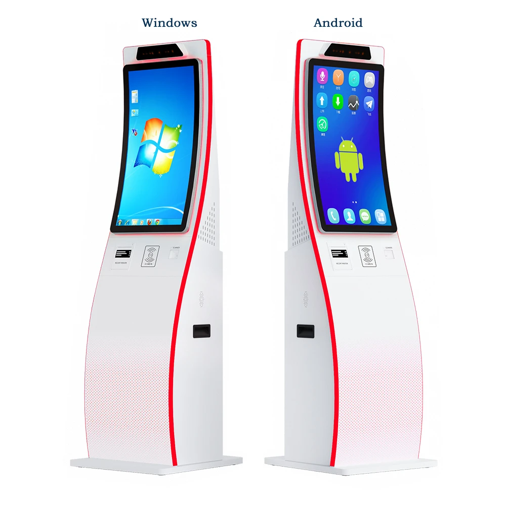 Custom bill acceptor and recycler 32 inch cabinet kiosk casino card reader self service sports and betting kiosk