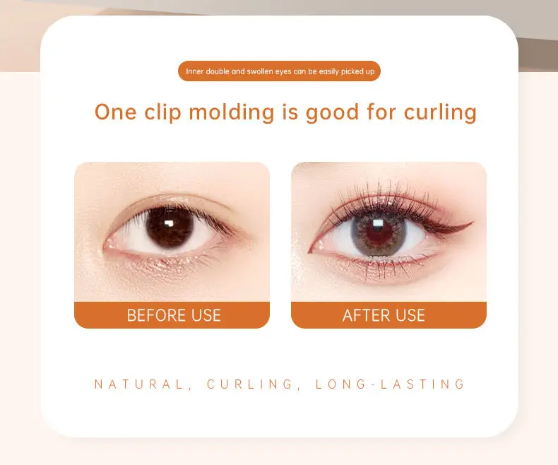 2024 New Mini Portable USB Charging Heated Eyelash Permer Eyelash Curler Makeup Tool Hot Eyelash Clip