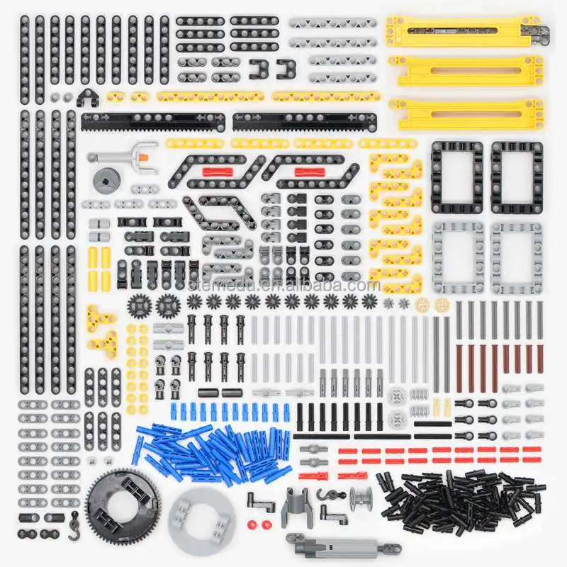 Stemedu Technical Parts and Pieces Beams Axles Connectors Bricks Sets, Chassis Frame Liftarm and Pins Building Blocks Kits Toys
