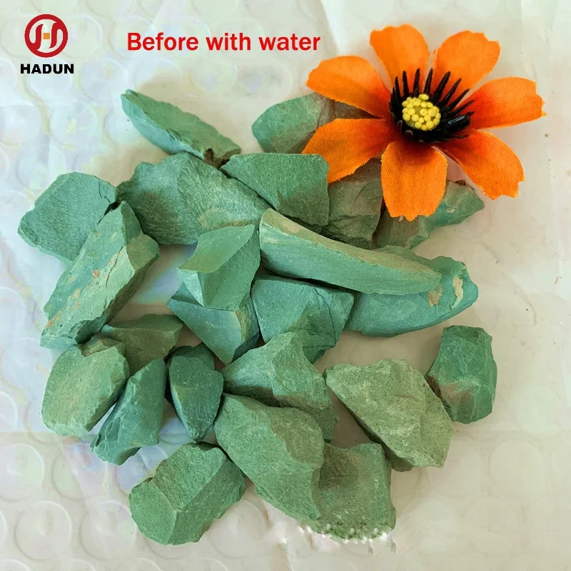 Factory Supply Garden Natural Tumbled Round Green Stone Pebble for Sale