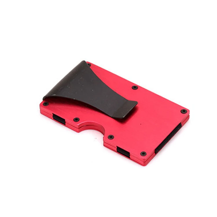 2022 Slim Mens Rfid Blocking Id Bank Card Wallet With Money Clip Metal Credit Card Holder Case