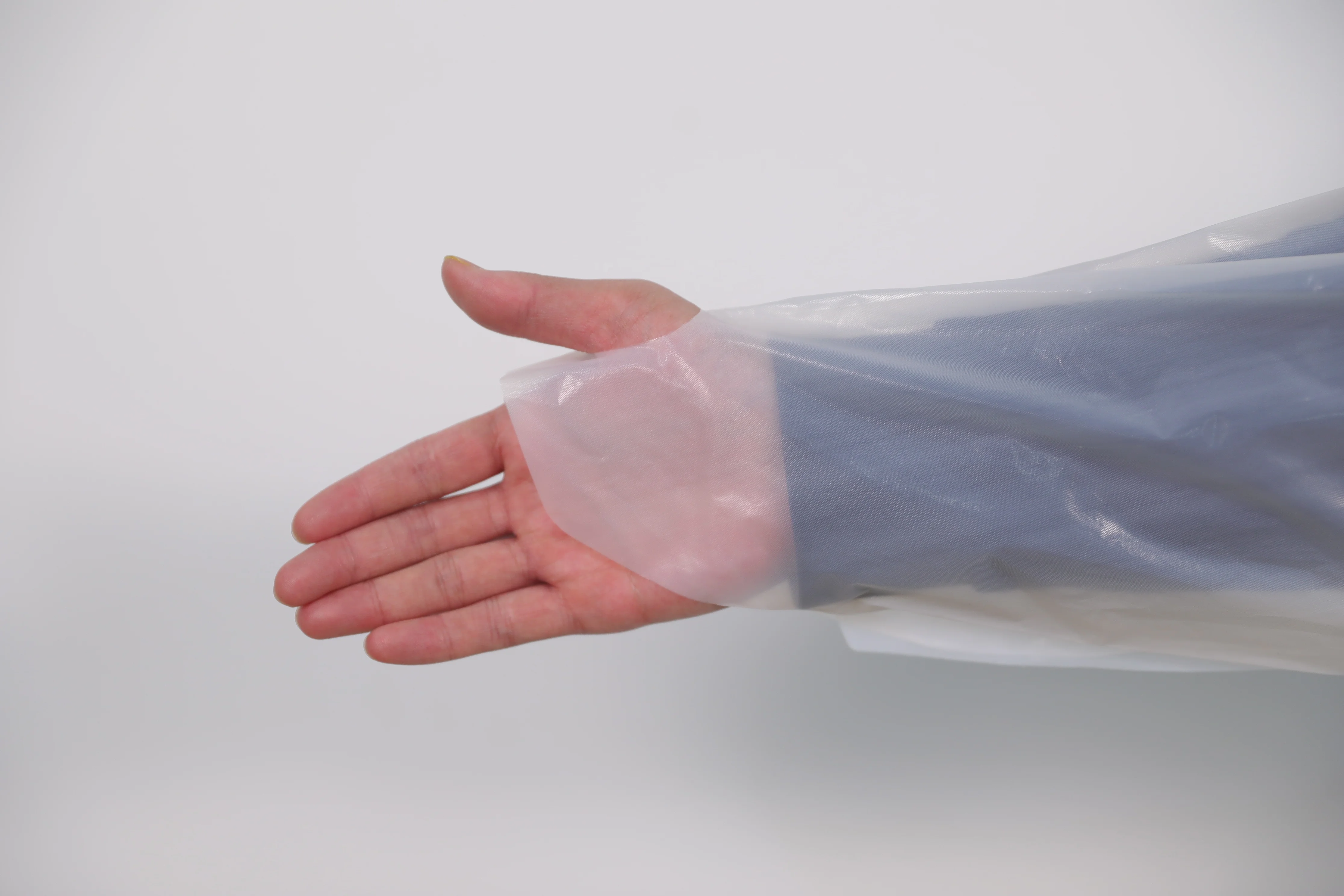 CPE Thumb Loop Isolation Gown with Poly-Coated Barrie, Blue, Universal