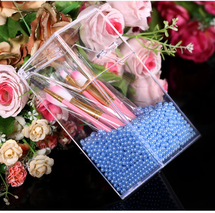 2022 Wholesale Clear  dustproof acrylic Acrylic Makeup Make Up Makeup Brush Holder