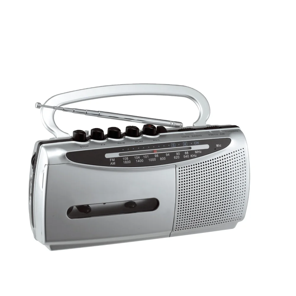 Original Supply Retro Radio TF Card Cassette Recorder Alarm Clock AM FM Classic Portable Walkman