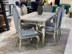 2021 new modern stainless frame marble top dining table chairs set 6 chairs 8 chairs living room furniture set