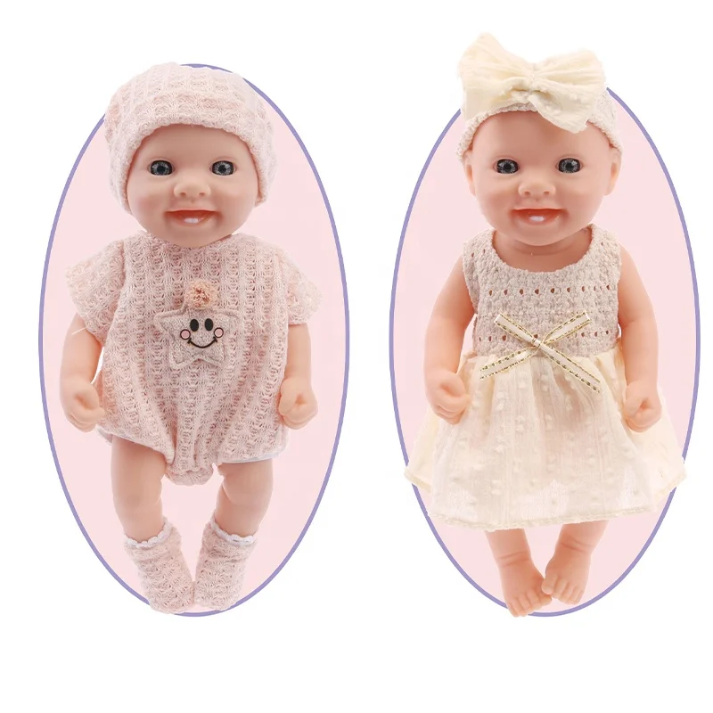 Baby silicone kit lifelike baby doll for girls 8 inch smile dolls 2 style mix reborn dolls