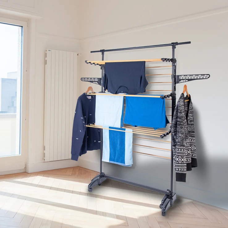 Multifunction Bedroom Indoor Outdoor Clothes Stand Hanger Drying Rack