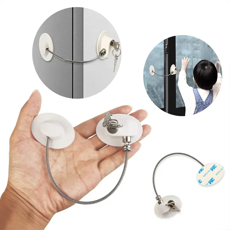 Spot quick delivery zinc alloy refrigerator lock for kids white black refrigerator lock combination