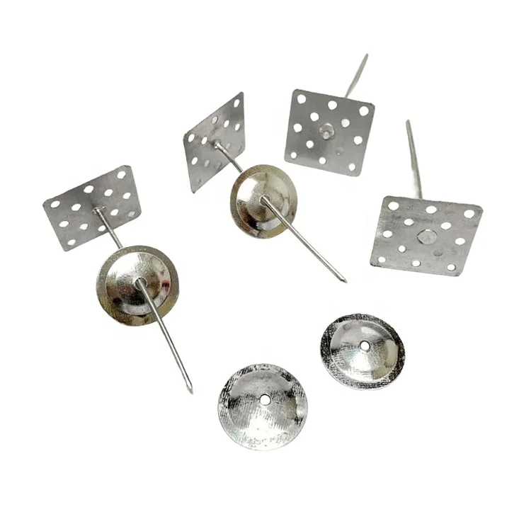 Fixing Rock Wool Glass Wool Square Base Base Galvanized Sheet Stuck Up Pins Self Adhesive Insulation Pins