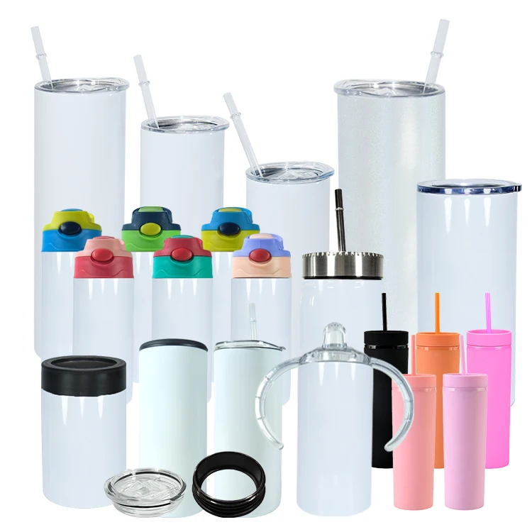 RTS Бесплатная доставка, кружка из нержавеющей стали, сублимационные чашки, США, склад, тонкие, прямые, пустые чашки, продажа по чехлу