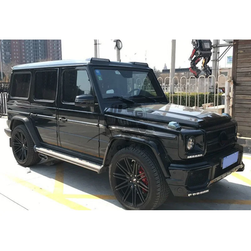 Good price!G-class 1990-2018y Roof Spoiler with LED For W463 G63 G65 G500 Style Front Spoiler Auto Car Parts Bodykit Roof Light