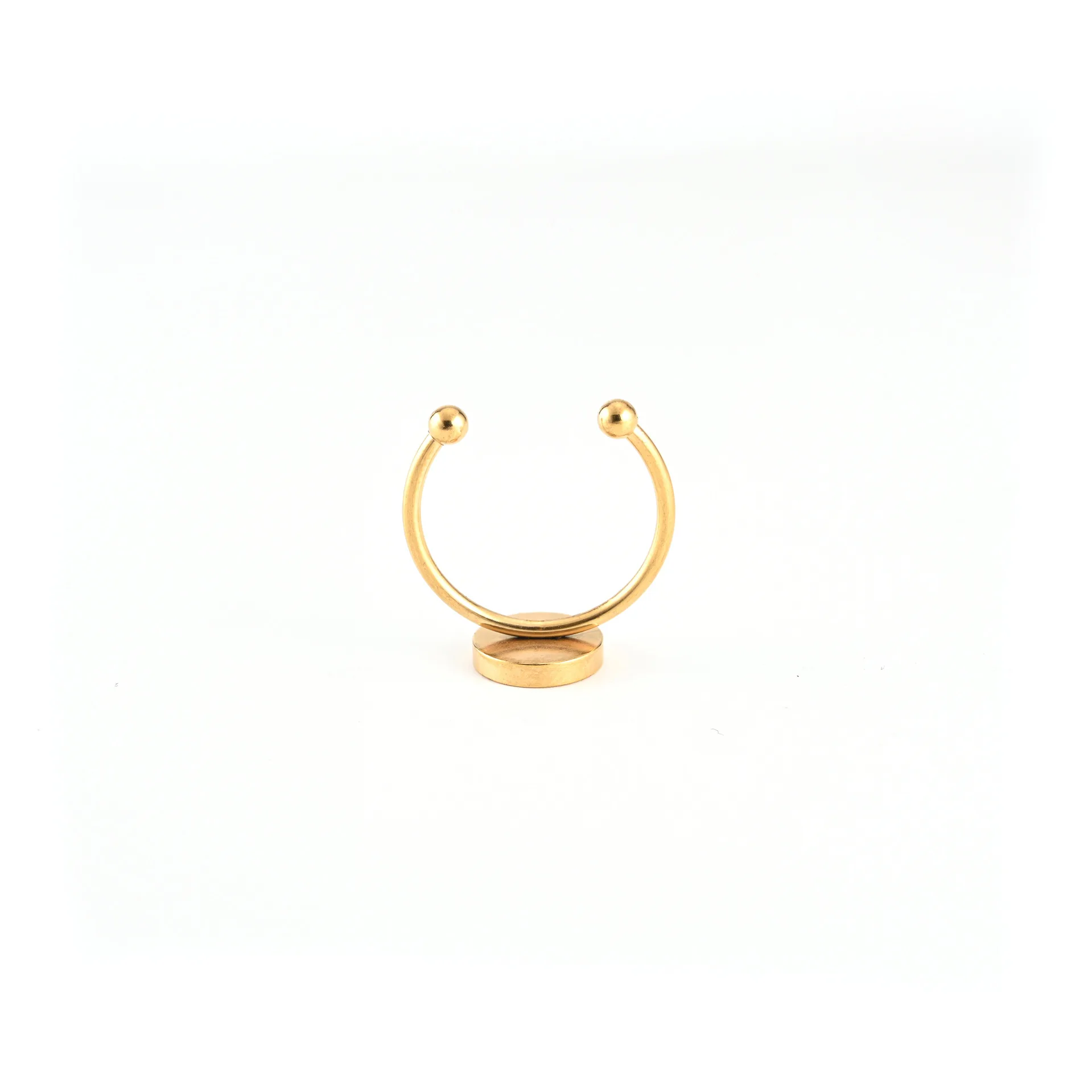 Stainless Steel Gold Plated Adjustable Ring Settings Blank/Base