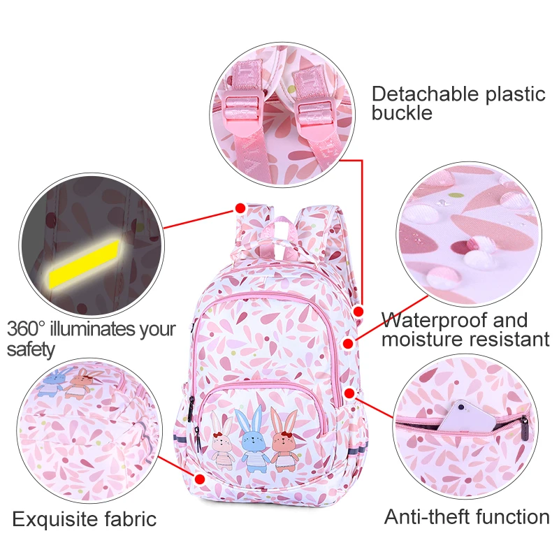 ViViSECRET boys cartoon character pretty backpacks polyester waterproof young girls school bag for kids