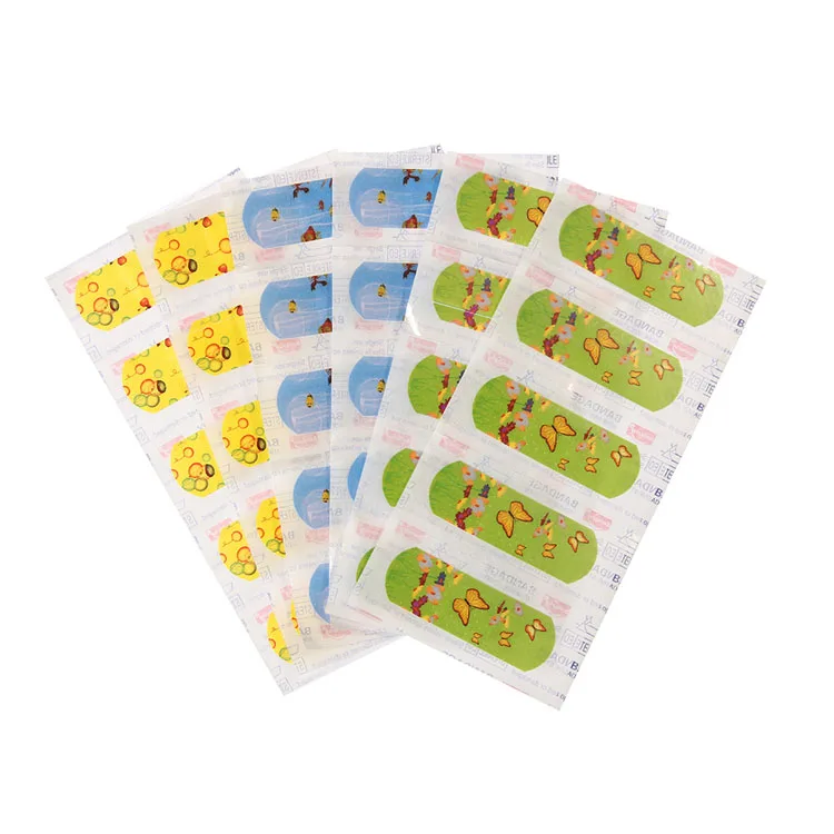 OEM services cartoon printing custom baby band aid  Medical Custom Printed Color Logo Band Aids Design