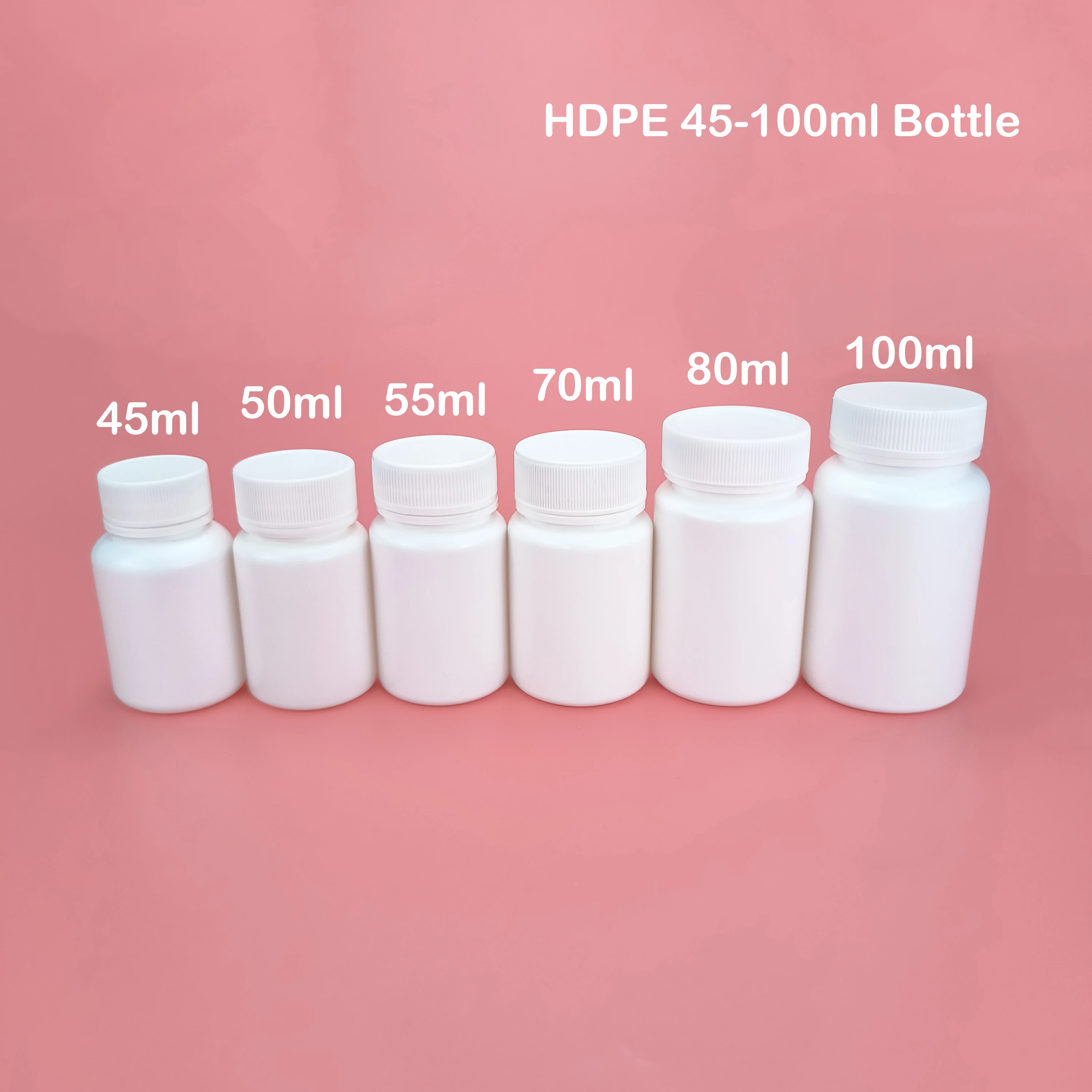 80ml 80cc HDPE Plastic Solid Tablet Vitamin Capsule Powder Holder Medicine Pill Bottle With Seal
