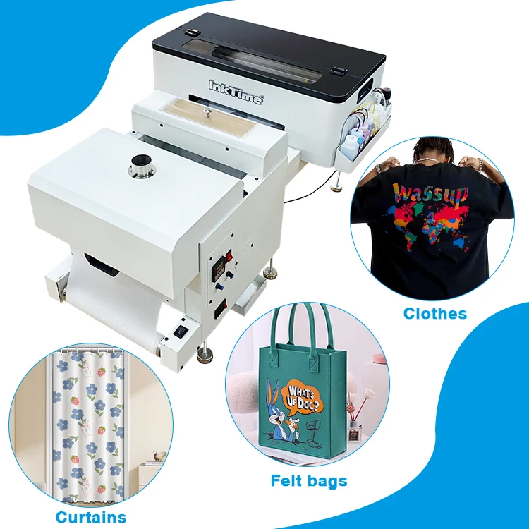 Manufacturer Dual XP600 A3 DTF Printer 30 cm white toner Direct Transfer Film Printer With dtf Shaking Powder Machine for T-shir