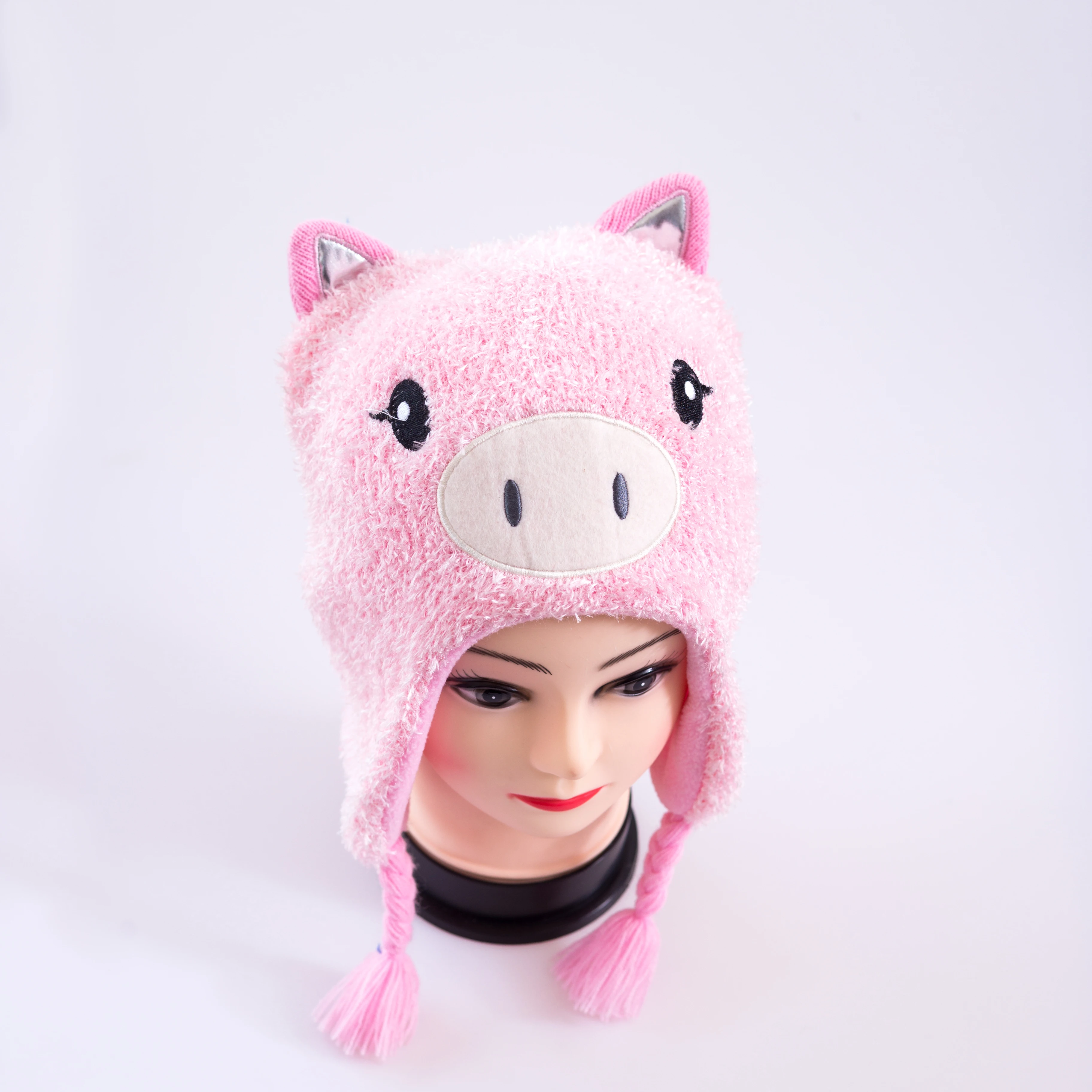 
China manufacture unisex baby winter ear protection bennie warm knitted beanies wholesales custom low moq hats 