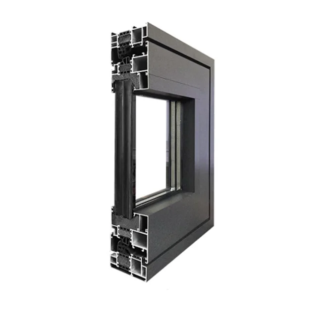 Higher Cost Performance Modern House Window Design System Window 82 Frame Sash Flush Series Broken Bridge Aluminum